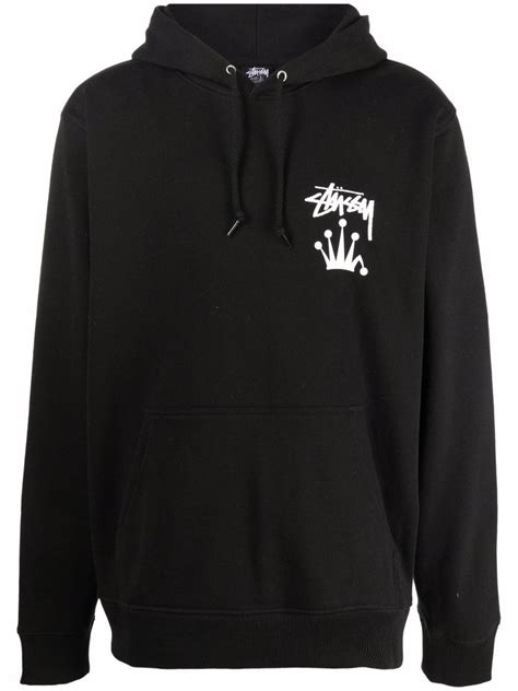 felpa stussy nera donna|More.